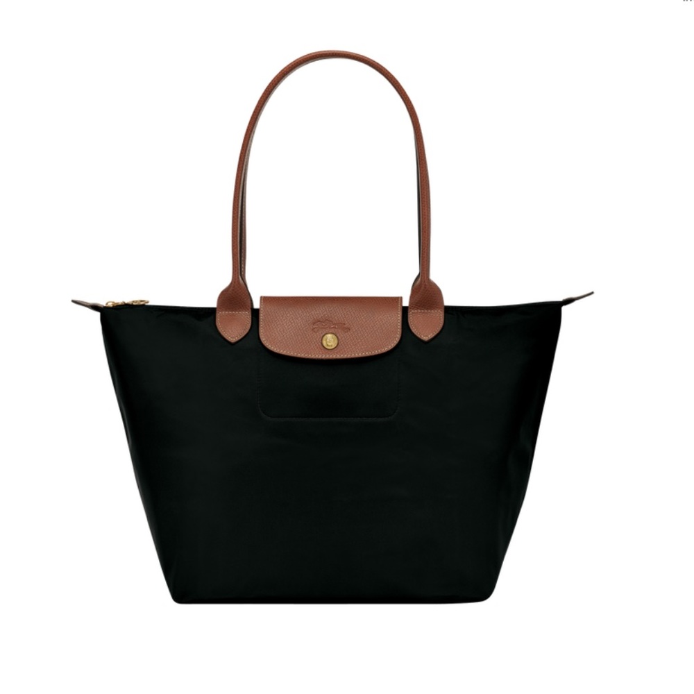 Black long-champ bag